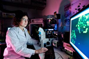 Dr Katie Styan working on the health therapies and delivery program at CSIRO (Paul Phillipson Photography)