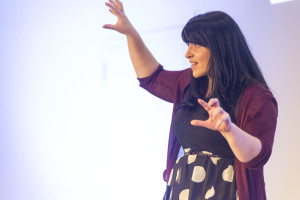 Linden Servinis presenting her talk at the FameLab Australia National Final in May. Credit: OK-White Lane © International FameLab