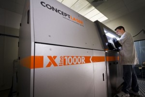Printing in metal. One of the metal laser printers at the Monash Centre for Additive Manufacturing. (Credit: MCAM)