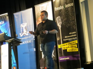 Berkay presenting at Fresh Science School Forum, Melbourne Museum