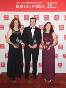 The Water Use Efficiency Initiative team - winners of the Sustainable Agriculture Eureka Prize. (Mark Metcalfe/Getty Images)