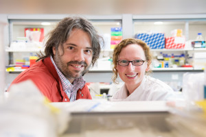 Metcalf Prize-winning researchers Jose Polo and Kaylene Young. Credit: Mark Coulson/NSCFA