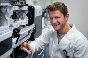 Dominik Kopp in the lab.