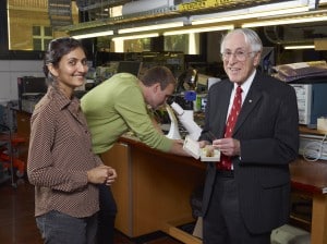Graeme Clark with students